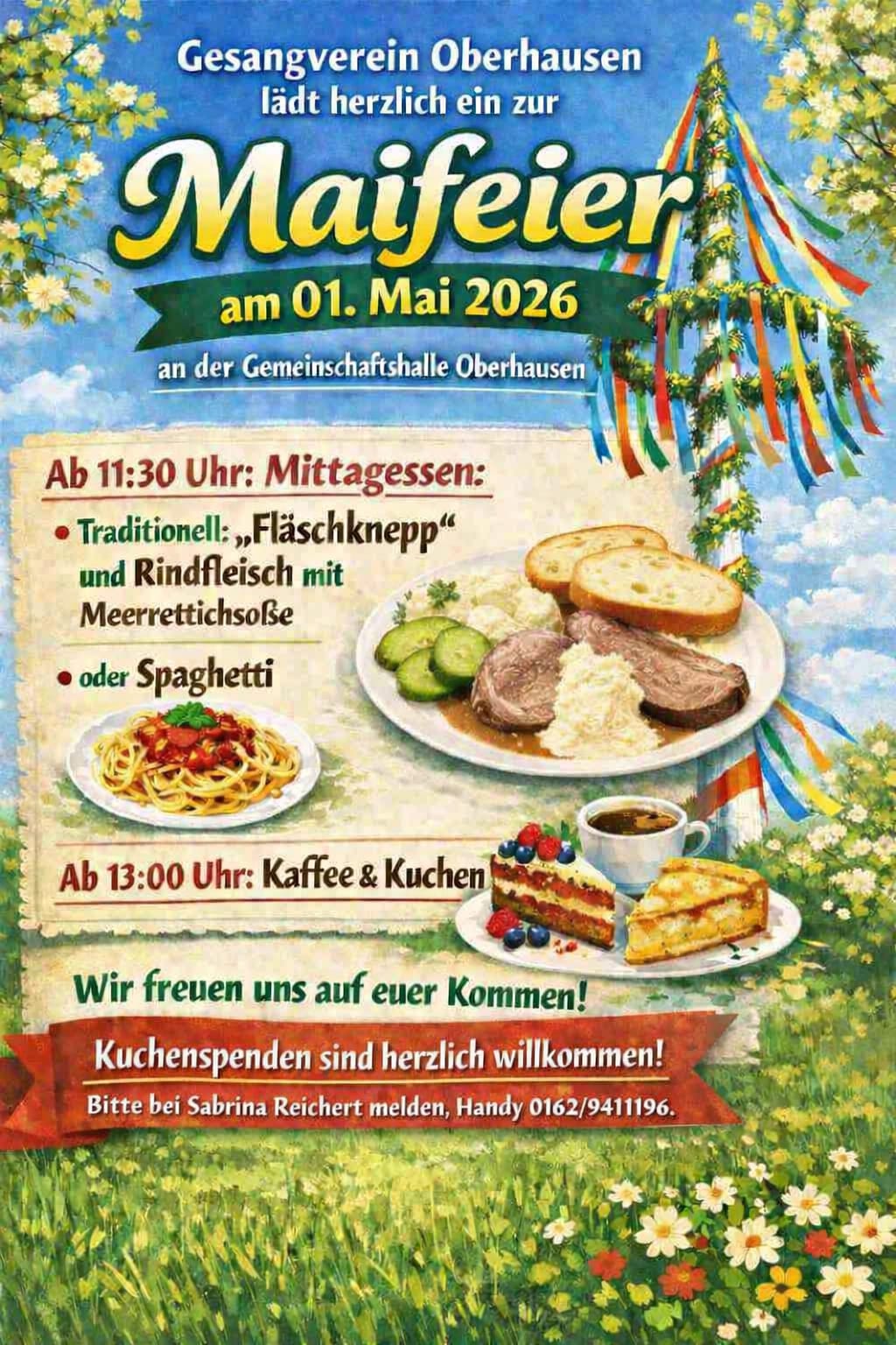 Mehr über den Artikel erfahren 1. Maifeier – der Gesangverein lädt ein